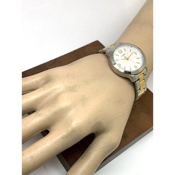 Timex Women's Watch TW2V35900 Quartz Silver Dial Two Tone Stainless Stee… - Picture 4 of 13